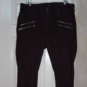 Torrid Burgundy Jeans w/Zipper detail